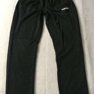#92 Adidas Trousers Track Athletic Pants Black Straight Leg Men's M High Rise